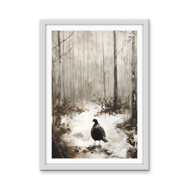 Black Snow Bird - Stretched Canvas or Wall Art Print - I Heart Wall Art - Poster Print, Canvas Print or Framed Art Print