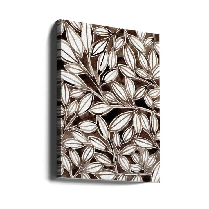 Black &amp;amp; White Leaves - Stretched Canvas, Poster or Fine Art Print - I Heart Wall Art - Poster Print, Canvas Print or Framed Art Print