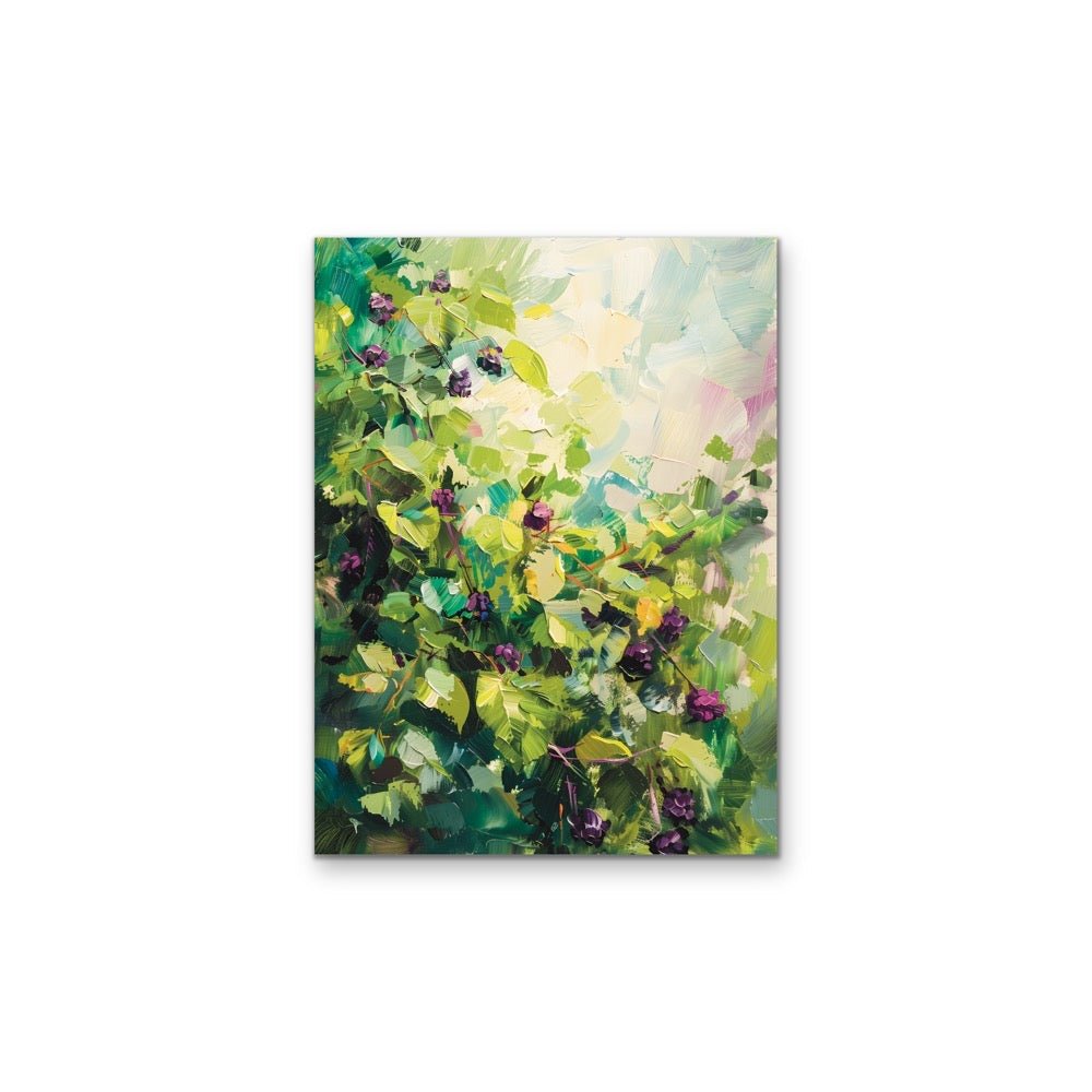 Blackberry Delight - Green Still Life Fruit Tree, Stretched Canvas or Wall Art Print - I Heart Wall Art - Poster Print, Canvas Print or Framed Art Print