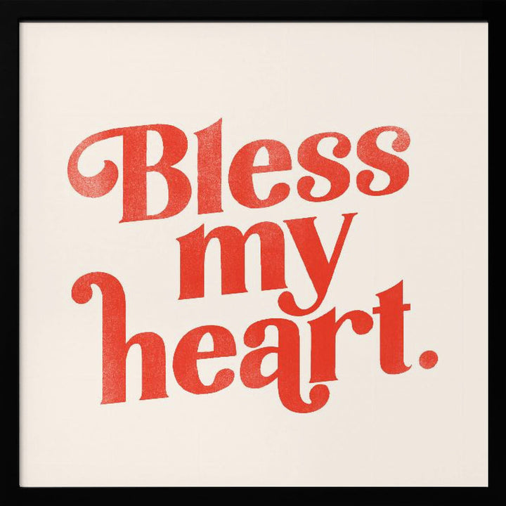 Blessmyheart W Background - Square Stretched Canvas, Poster or Fine Art Print I Heart Wall Art