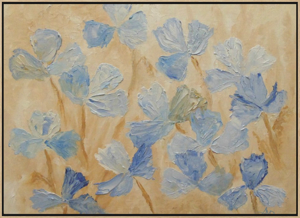 Bloom In Blue - Stretched Canvas, Poster or Fine Art Print I Heart Wall Art