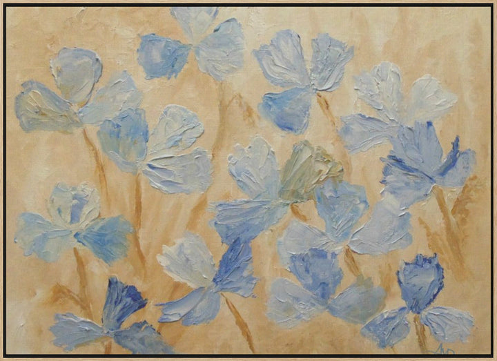 Bloom In Blue - Stretched Canvas, Poster or Fine Art Print I Heart Wall Art