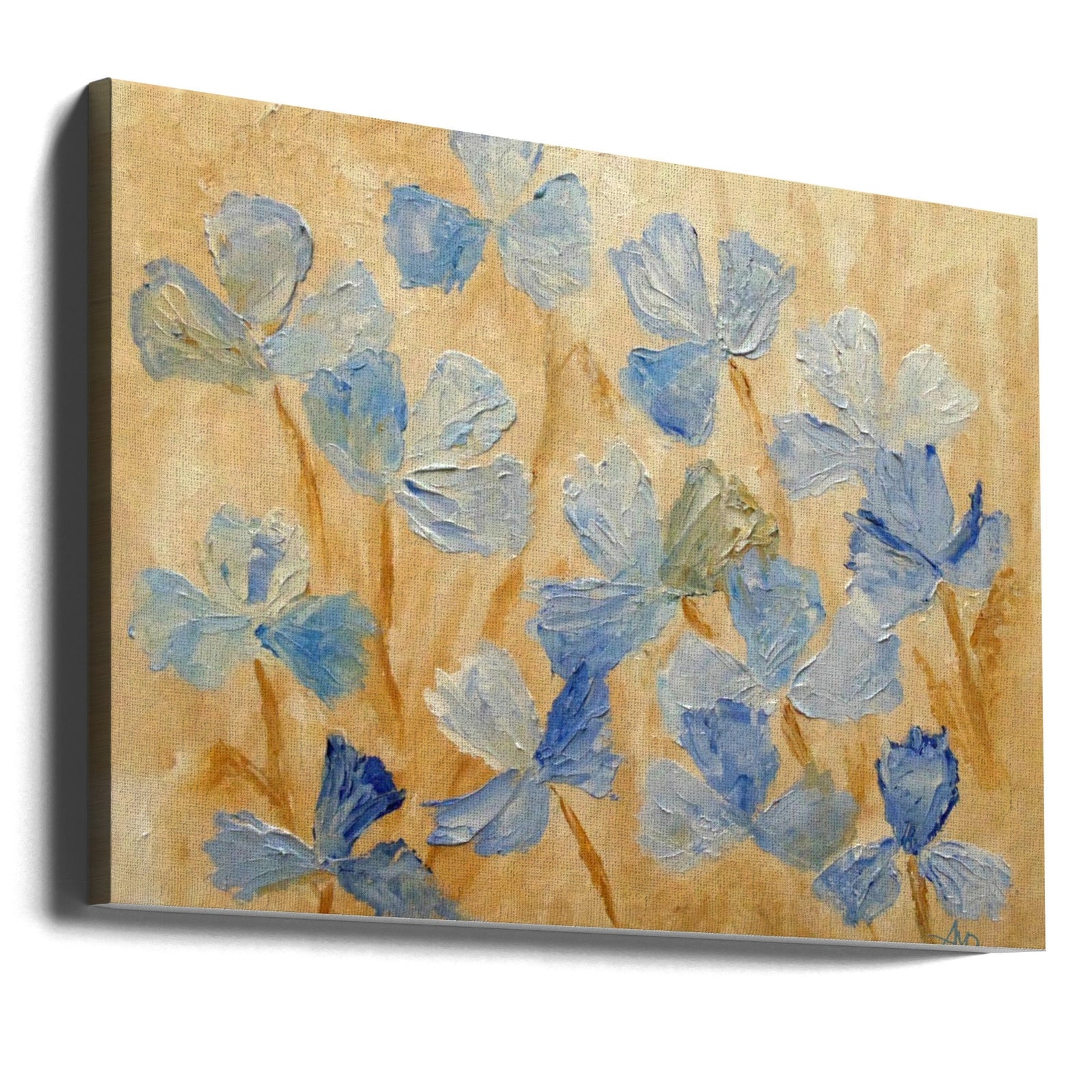 Bloom In Blue - Stretched Canvas, Poster or Fine Art Print I Heart Wall Art