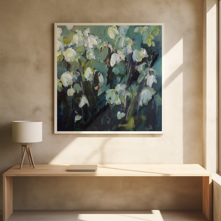 Blooming Serenity - Square Stretched Canvas, Poster or Fine Art Print - I Heart Wall Art - Poster Print, Canvas Print or Framed Art Print