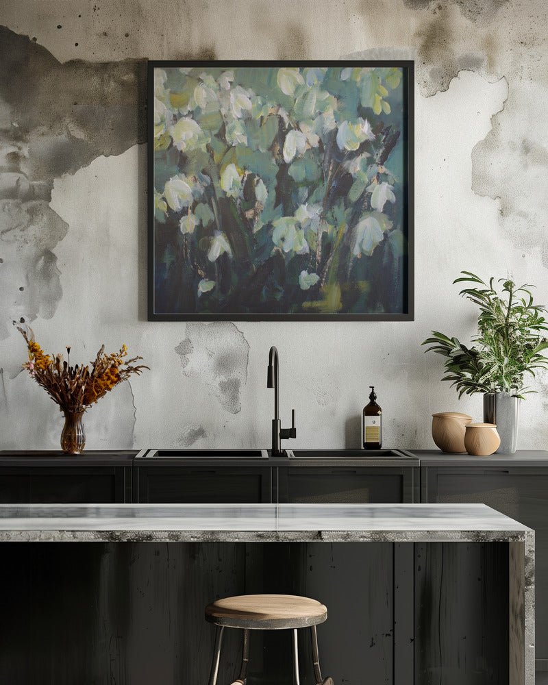 Blooming Serenity - Square Stretched Canvas, Poster or Fine Art Print - I Heart Wall Art - Poster Print, Canvas Print or Framed Art Print