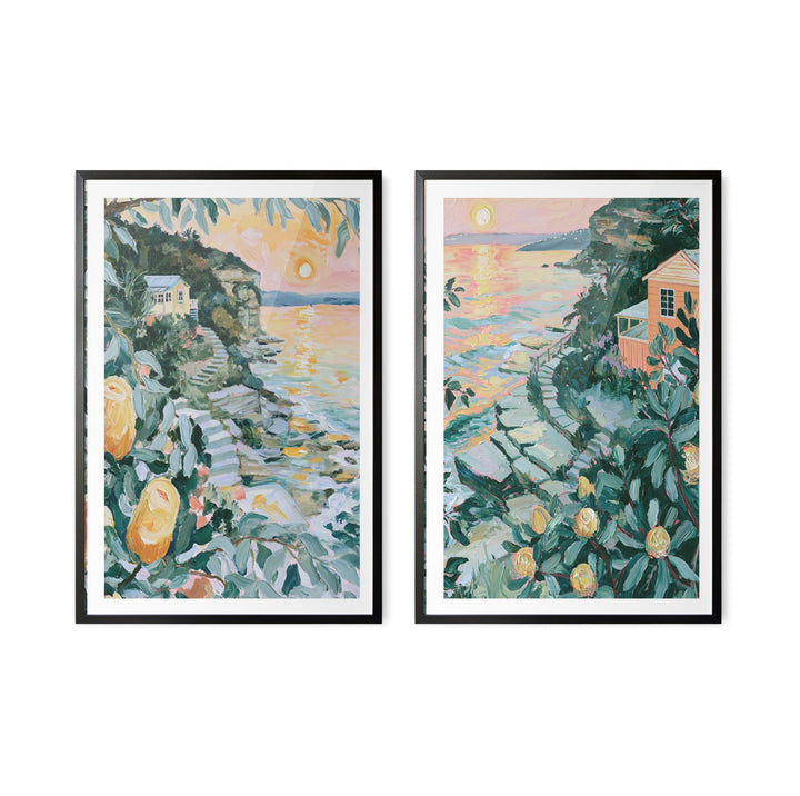 Blooming Shore by IHeartStudio - Two Piece Australian Contemporary Coastal Canvas Print