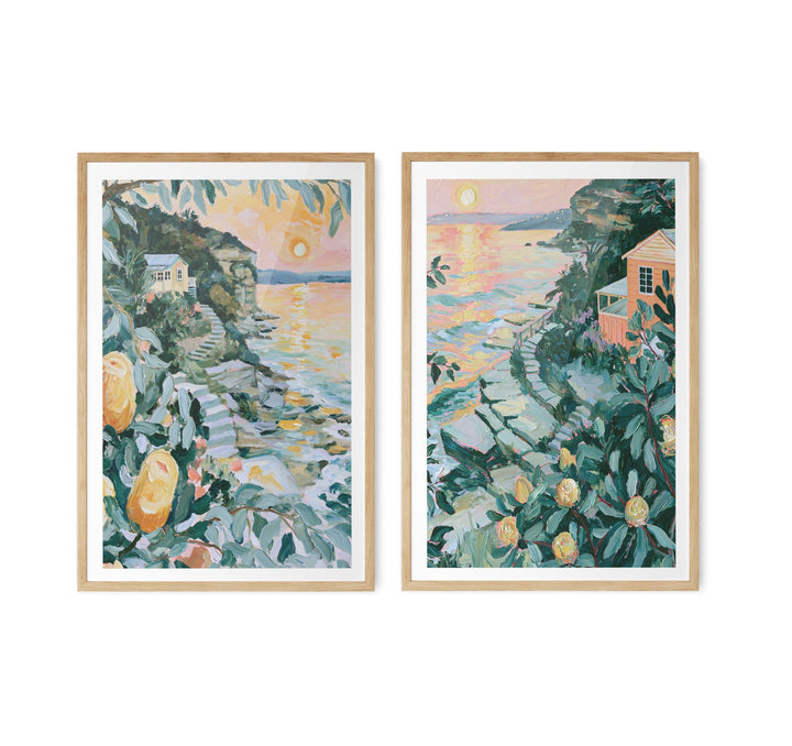 Blooming Shore by IHeartStudio - Two Piece Australian Contemporary Coastal Canvas Print