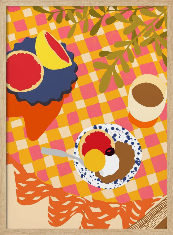 Blooms and Brunch - Stretched Canvas, Poster or Fine Art Print I Heart Wall Art
