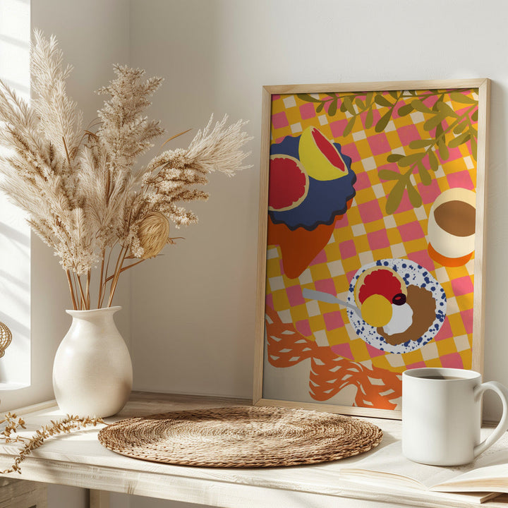 Blooms and Brunch - Stretched Canvas, Poster or Fine Art Print I Heart Wall Art