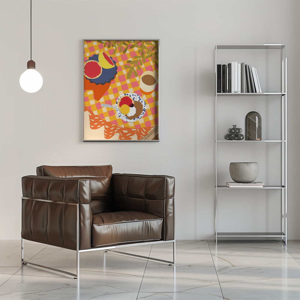 Blooms and Brunch - Stretched Canvas, Poster or Fine Art Print I Heart Wall Art