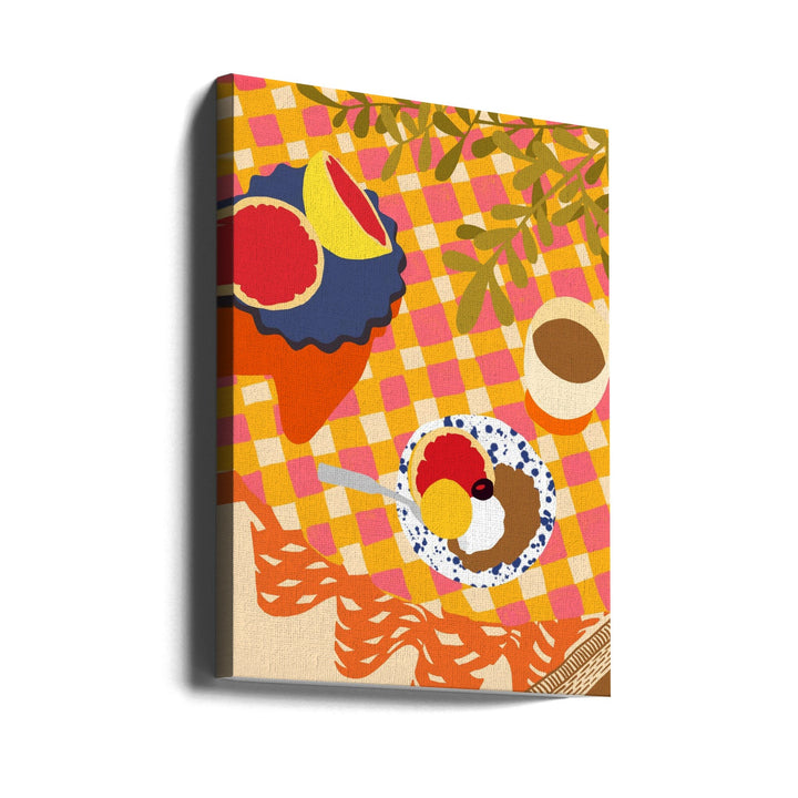 Blooms and Brunch - Stretched Canvas, Poster or Fine Art Print I Heart Wall Art