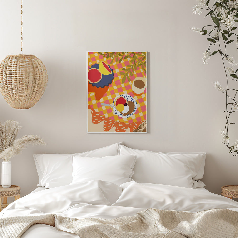 Blooms and Brunch - Stretched Canvas, Poster or Fine Art Print I Heart Wall Art