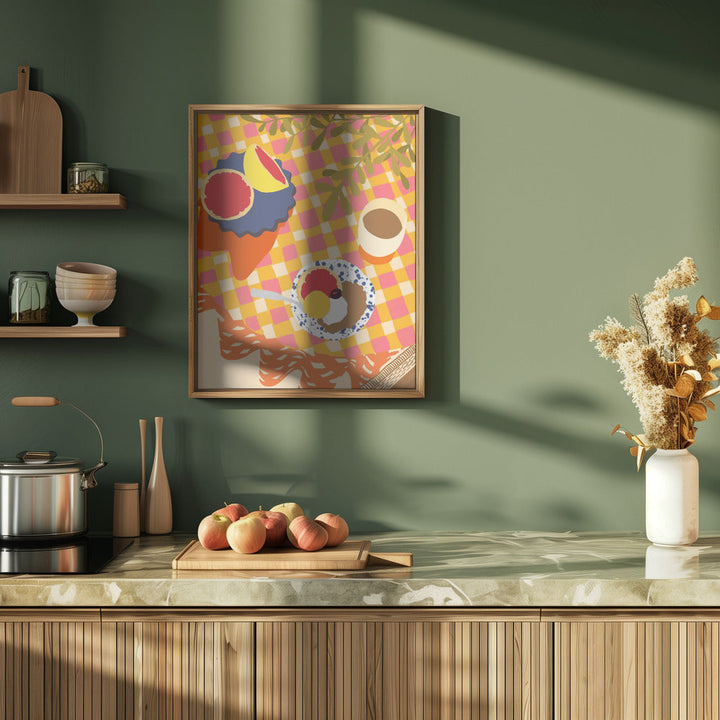Blooms and Brunch - Stretched Canvas, Poster or Fine Art Print I Heart Wall Art
