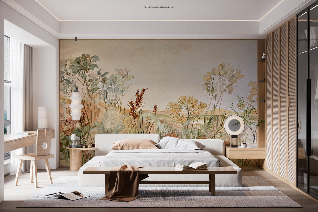 Blossom and Breeze- Floral Peel Stick Premium Wallpaper Mural