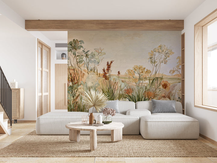 Blossom and Breeze- Floral Peel Stick Premium Wallpaper Mural