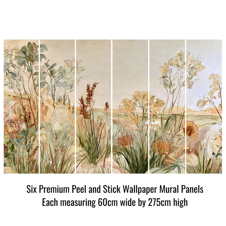 Blossom and Breeze- Floral Peel Stick Premium Wallpaper Mural