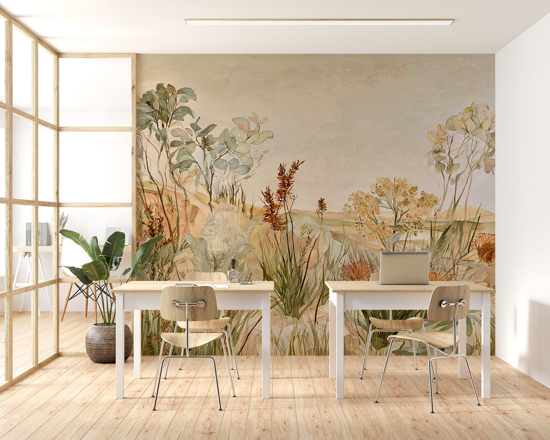 Blossom and Breeze- Floral Peel Stick Premium Wallpaper Mural