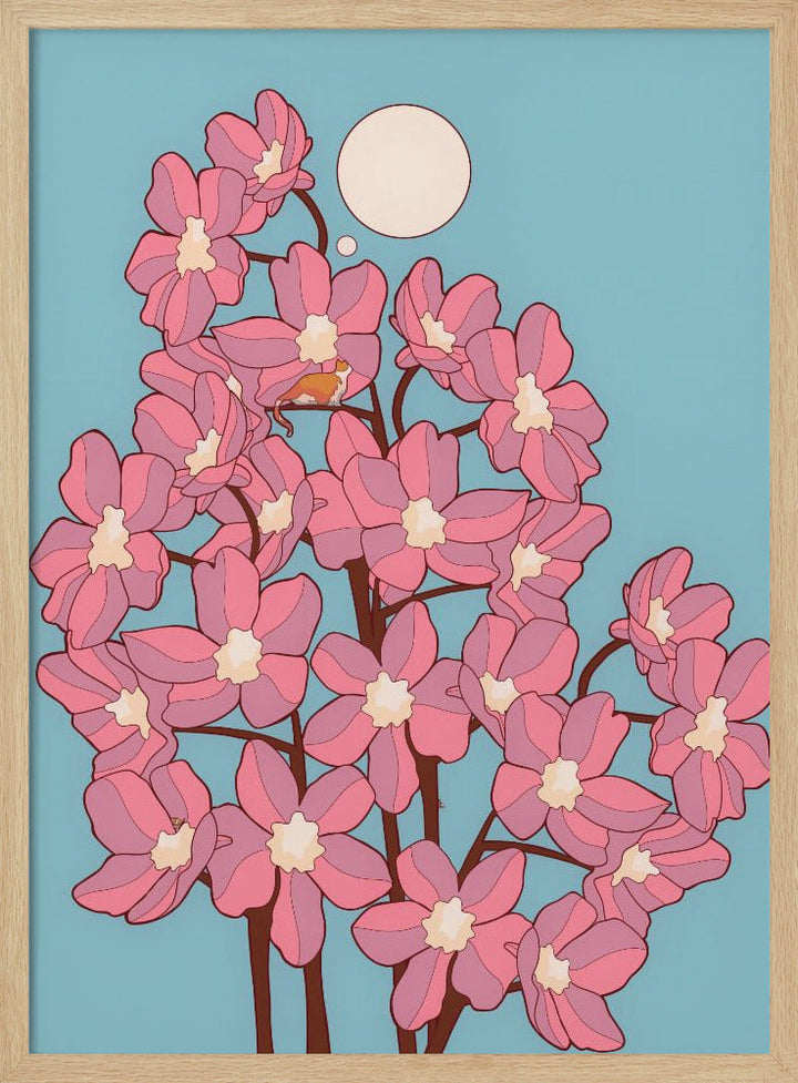 Blossom Cat Tree - Stretched Canvas, Poster or Fine Art Print I Heart Wall Art