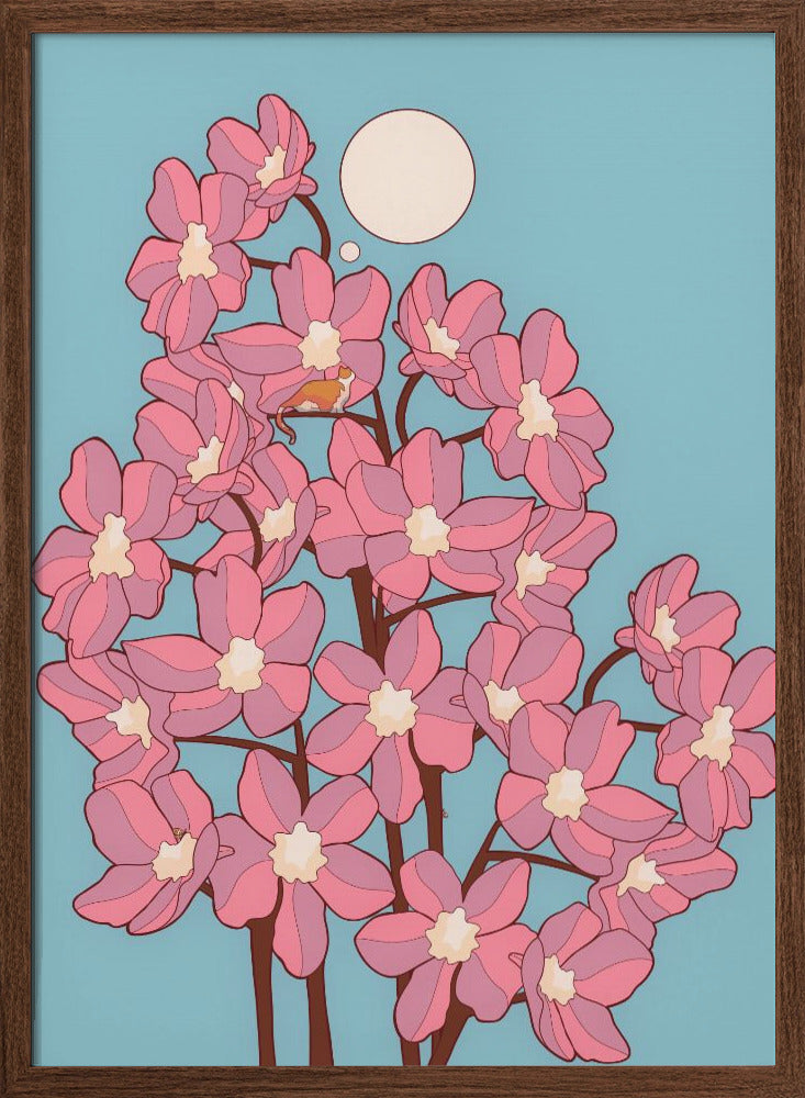 Blossom Cat Tree - Stretched Canvas, Poster or Fine Art Print I Heart Wall Art
