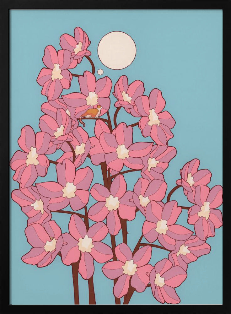Blossom Cat Tree - Stretched Canvas, Poster or Fine Art Print I Heart Wall Art