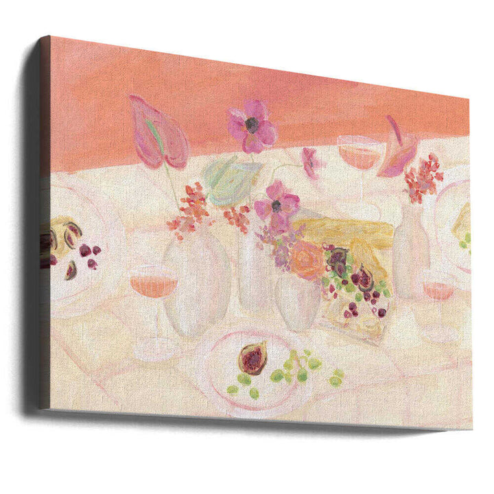 Blossoms &amp; Brunch - Stretched Canvas Poster or Fine Art Print