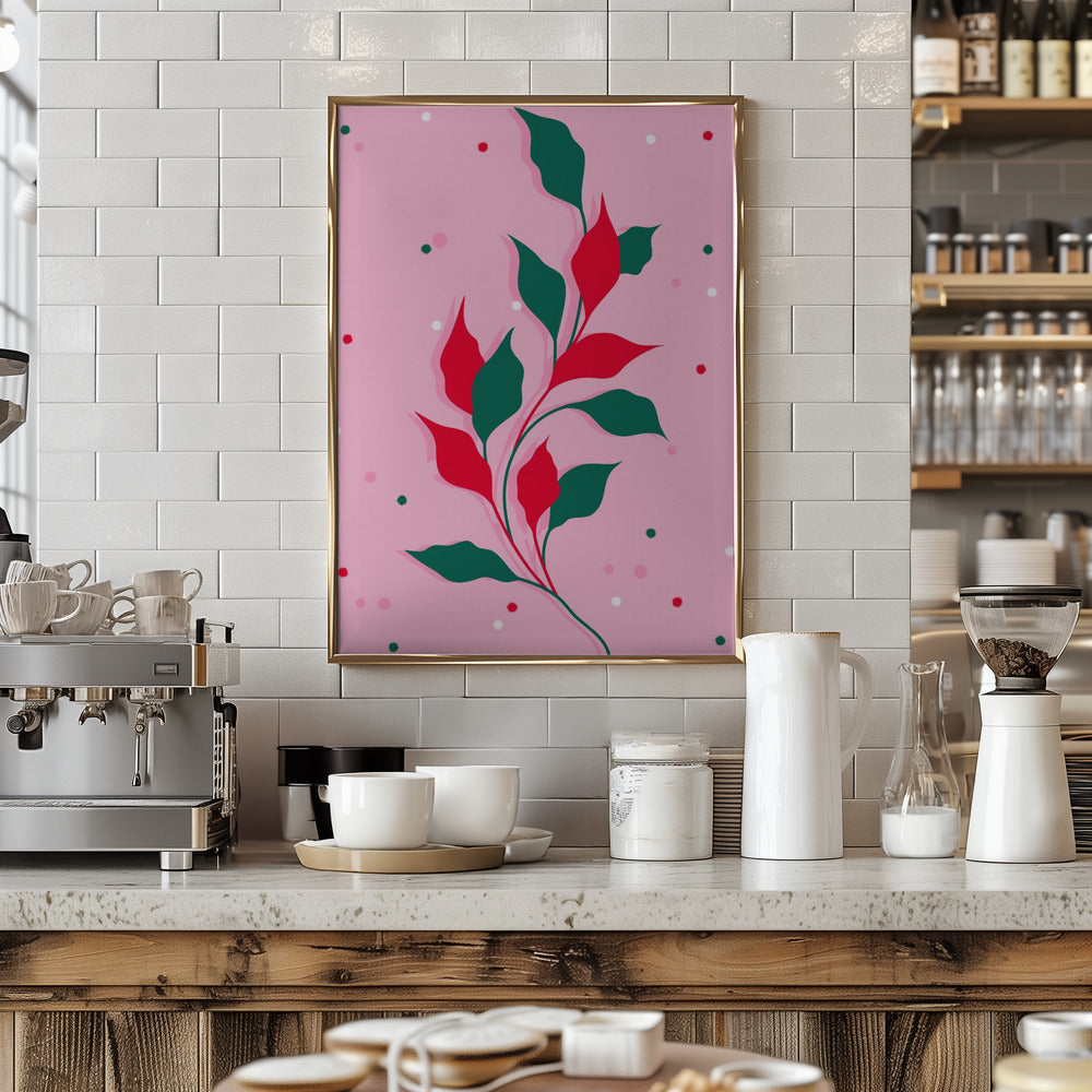 Blossoms in Crimson - Stretched Canvas, Poster or Fine Art Print I Heart Wall Art