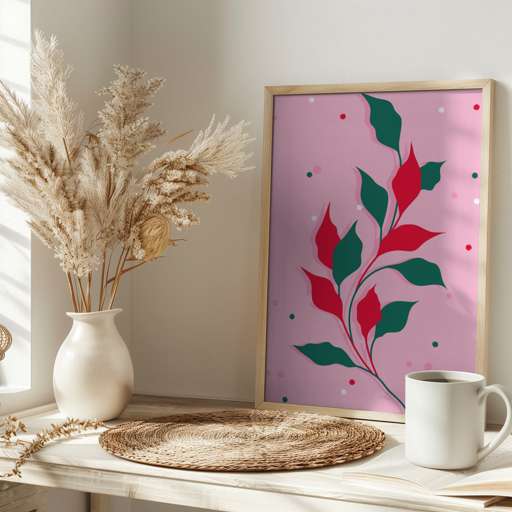Blossoms in Crimson - Stretched Canvas, Poster or Fine Art Print I Heart Wall Art