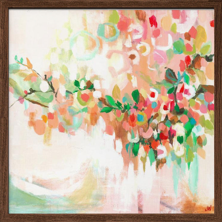 Blotch Floral - Square Stretched Canvas, Poster or Fine Art Print I Heart Wall Art