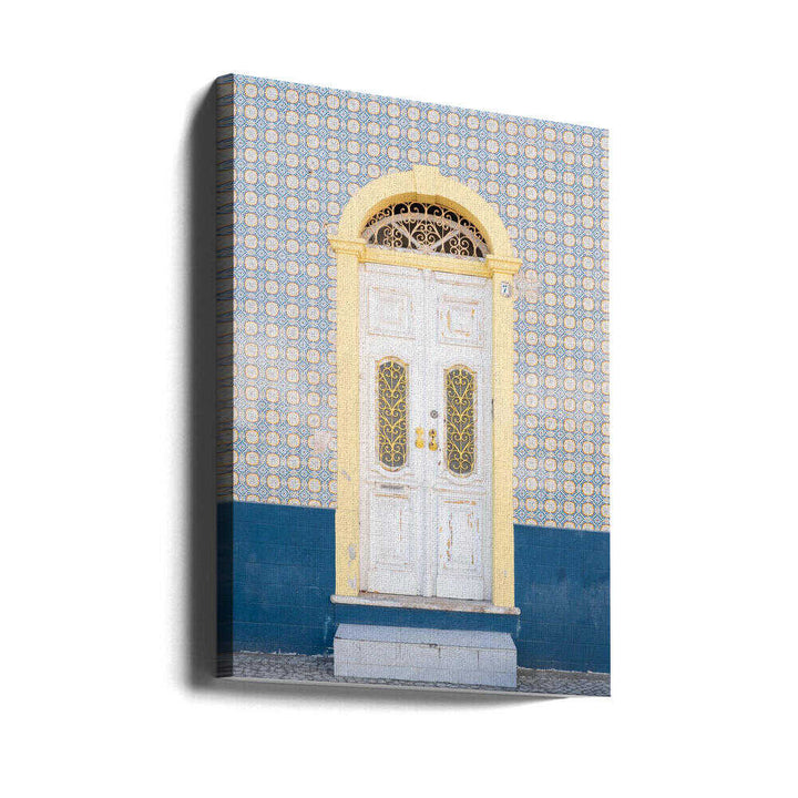 Blue and Yellow Facade - Stretched Canvas, Poster or Fine Art Print - I Heart Wall Art - Poster Print, Canvas Print or Framed Art Print