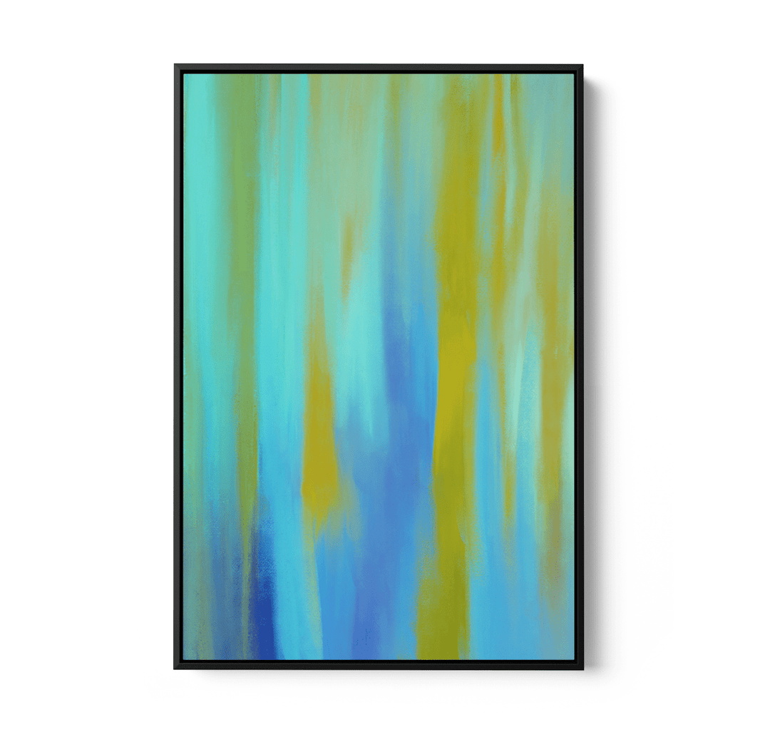 Blue Aura - Abstract Colour Stretched Canvas or Wall Art Print - I Heart Wall Art - Poster Print, Canvas Print or Framed Art Print