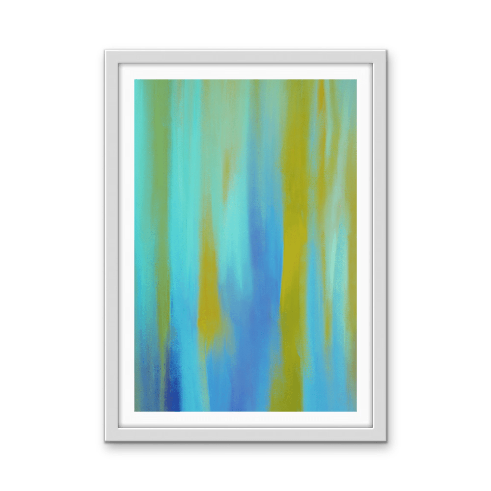 Blue Aura - Abstract Colour Stretched Canvas or Wall Art Print - I Heart Wall Art - Poster Print, Canvas Print or Framed Art Print