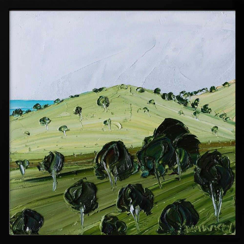 Blue beyond - Square Stretched Canvas, Poster or Fine Art Print by Angela Hawkey - I Heart Wall Art - Poster Print, Canvas Print or Framed Art Print