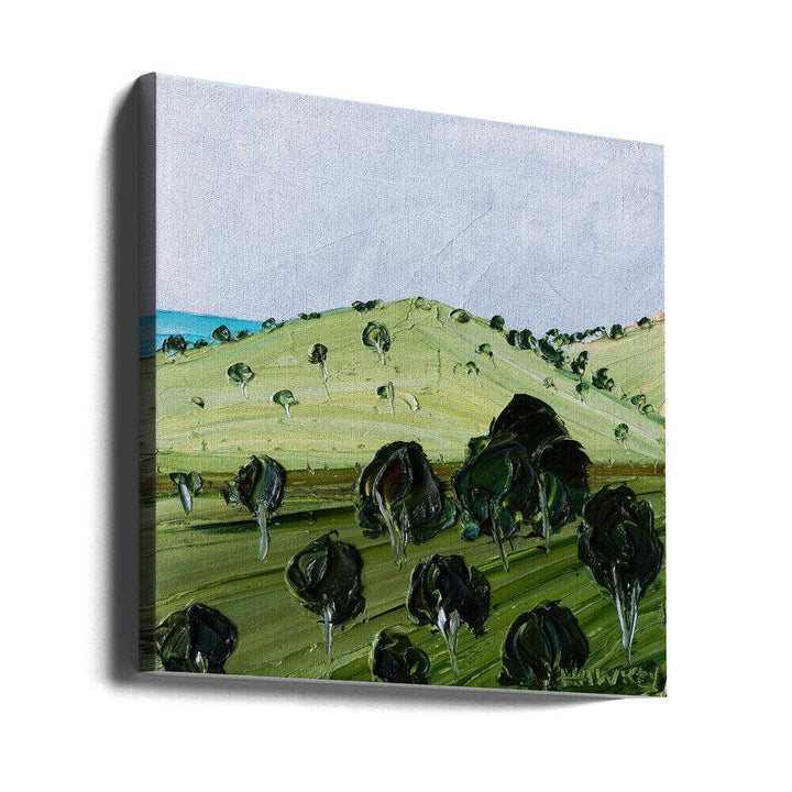 Blue beyond - Square Stretched Canvas, Poster or Fine Art Print by Angela Hawkey - I Heart Wall Art - Poster Print, Canvas Print or Framed Art Print