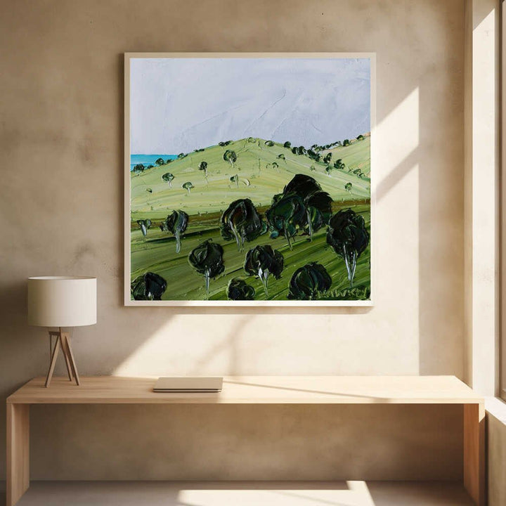 Blue beyond - Square Stretched Canvas, Poster or Fine Art Print by Angela Hawkey - I Heart Wall Art - Poster Print, Canvas Print or Framed Art Print