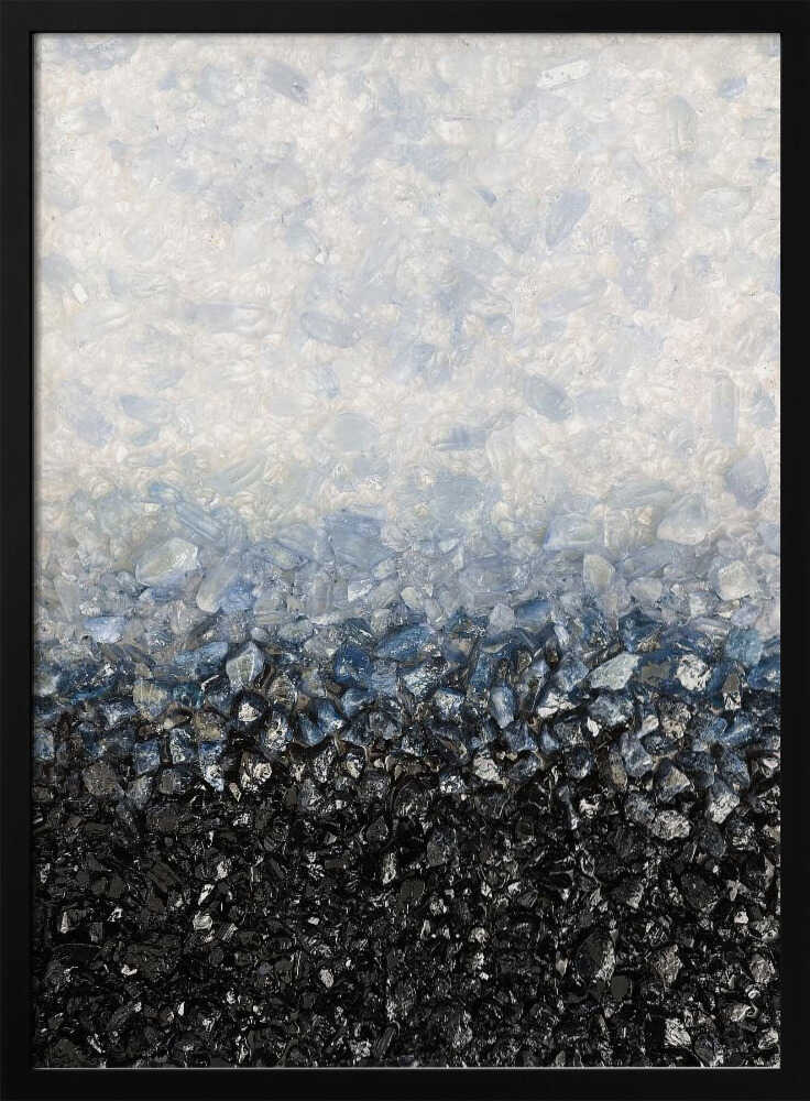Blue Black Crystal Gradient - Stretched Canvas, Poster or Fine Art Print - I Heart Wall Art - Poster Print, Canvas Print or Framed Art Print