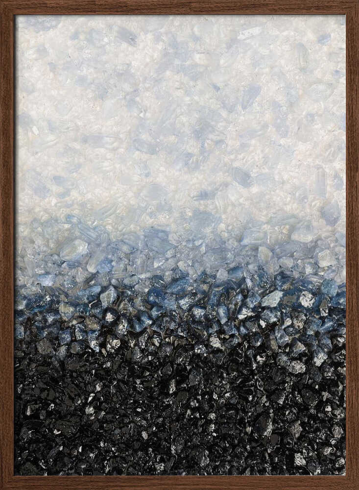 Blue Black Crystal Gradient - Stretched Canvas, Poster or Fine Art Print - I Heart Wall Art - Poster Print, Canvas Print or Framed Art Print