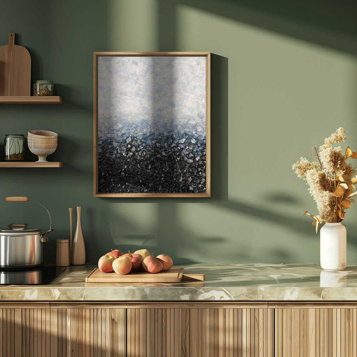 Blue Black Crystal Gradient - Stretched Canvas, Poster or Fine Art Print - I Heart Wall Art - Poster Print, Canvas Print or Framed Art Print