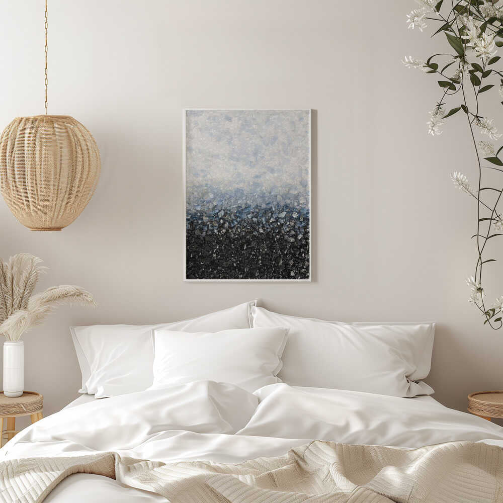 Blue Black Crystal Gradient - Stretched Canvas, Poster or Fine Art Print - I Heart Wall Art - Poster Print, Canvas Print or Framed Art Print