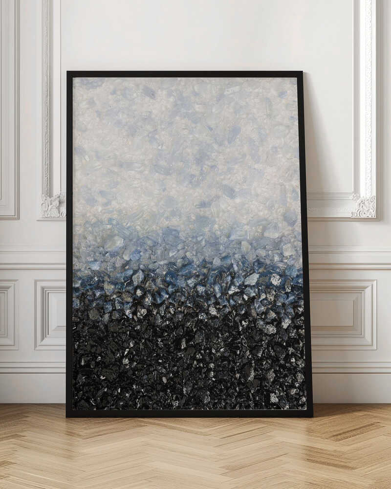 Blue Black Crystal Gradient - Stretched Canvas, Poster or Fine Art Print - I Heart Wall Art - Poster Print, Canvas Print or Framed Art Print