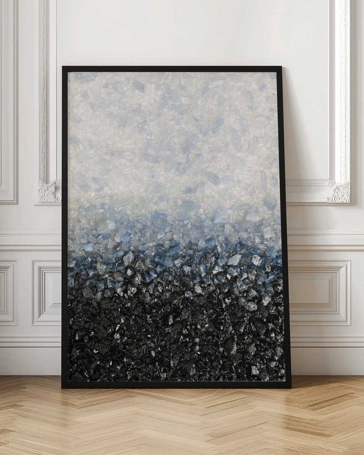 Blue Black Crystal Gradient - Stretched Canvas, Poster or Fine Art Print - I Heart Wall Art - Poster Print, Canvas Print or Framed Art Print