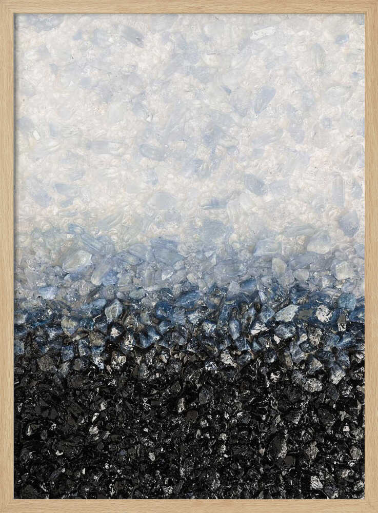 Blue Black Crystal Gradient - Stretched Canvas, Poster or Fine Art Print - I Heart Wall Art - Poster Print, Canvas Print or Framed Art Print