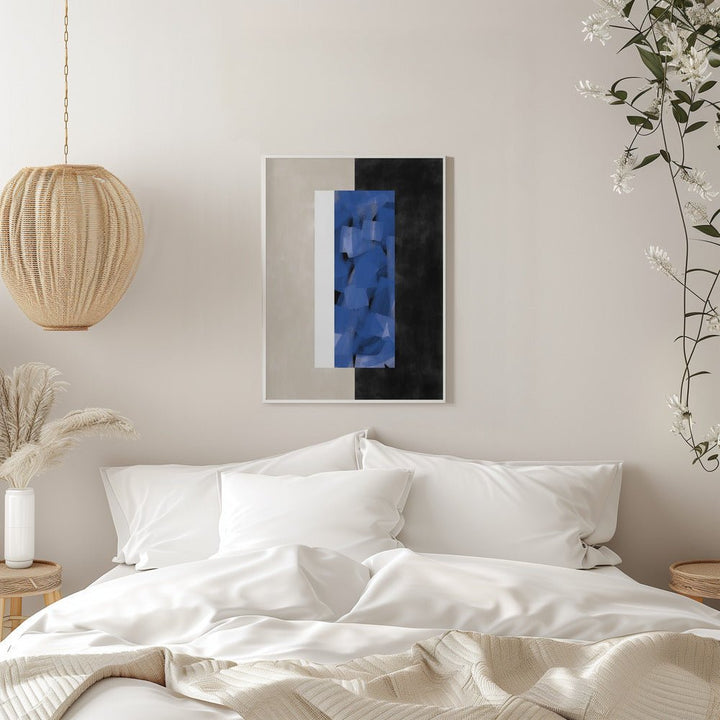 Blue Block Essence - Stretched Canvas, Poster or Fine Art Print - I Heart Wall Art - Poster Print, Canvas Print or Framed Art Print