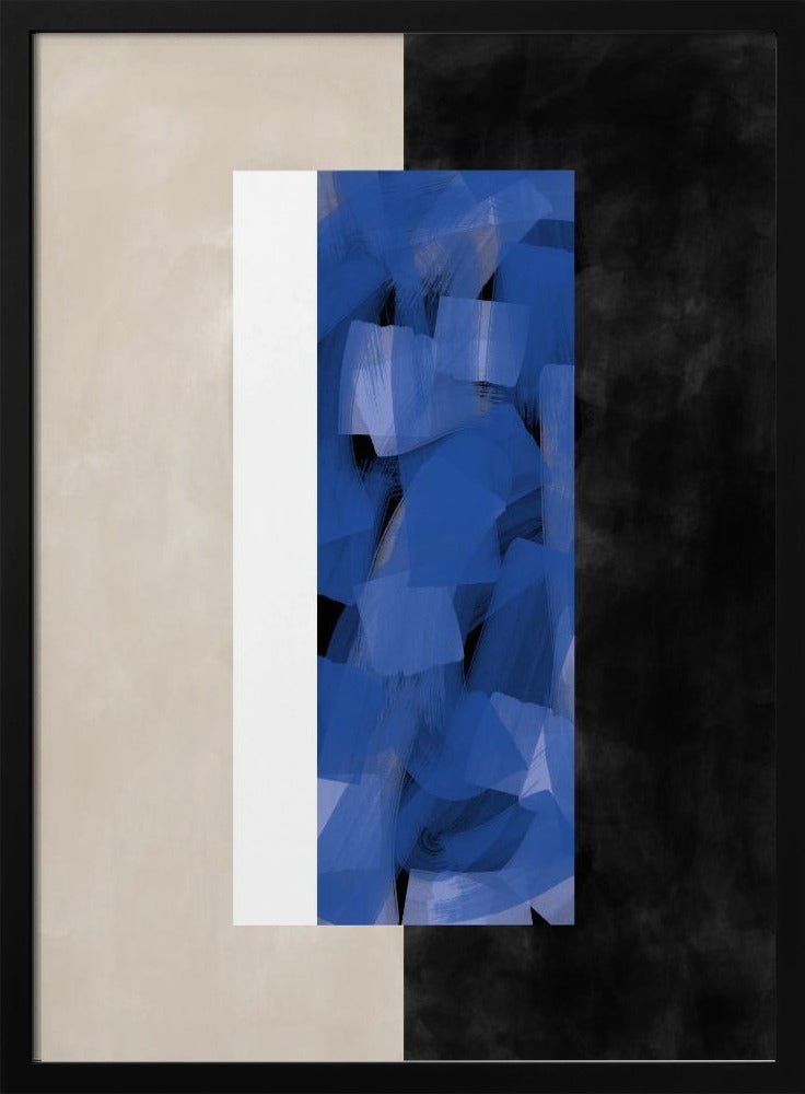Blue Block Essence - Stretched Canvas, Poster or Fine Art Print - I Heart Wall Art - Poster Print, Canvas Print or Framed Art Print