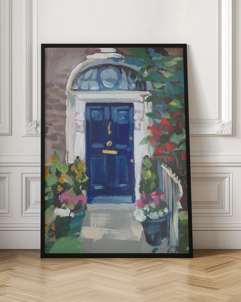 Blue Door - Stretched Canvas, Poster or Fine Art Print I Heart Wall Art