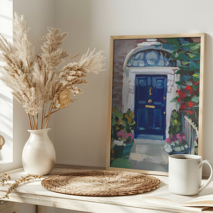 Blue Door - Stretched Canvas, Poster or Fine Art Print I Heart Wall Art