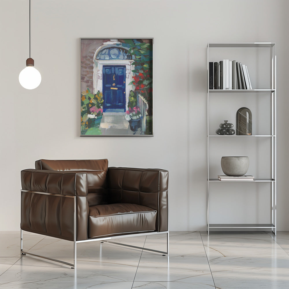 Blue Door - Stretched Canvas, Poster or Fine Art Print I Heart Wall Art