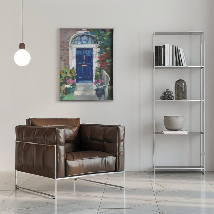 Blue Door - Stretched Canvas, Poster or Fine Art Print I Heart Wall Art