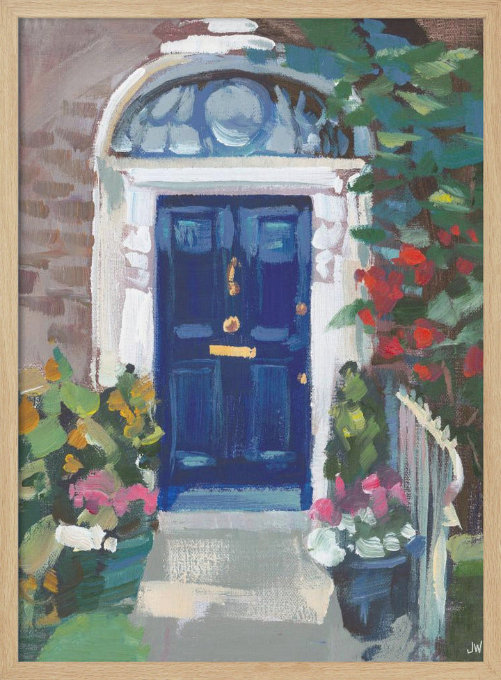 Blue Door - Stretched Canvas, Poster or Fine Art Print I Heart Wall Art