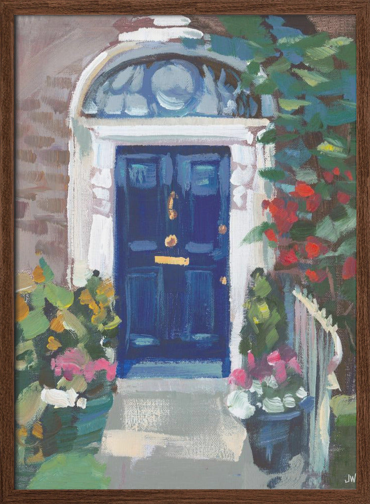 Blue Door - Stretched Canvas, Poster or Fine Art Print I Heart Wall Art