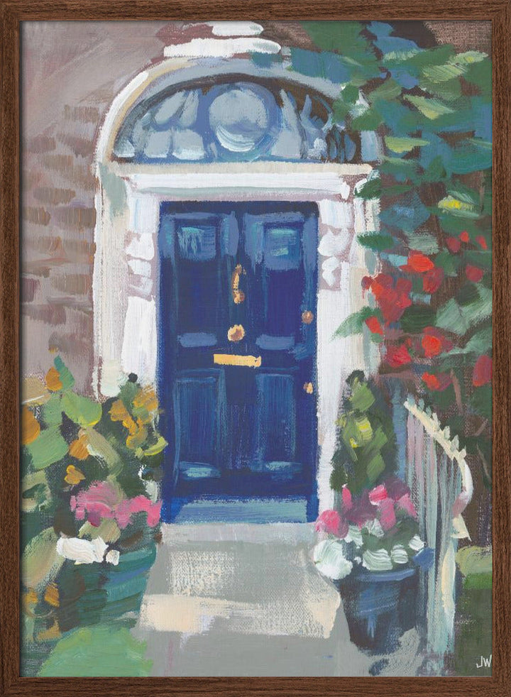 Blue Door - Stretched Canvas, Poster or Fine Art Print I Heart Wall Art